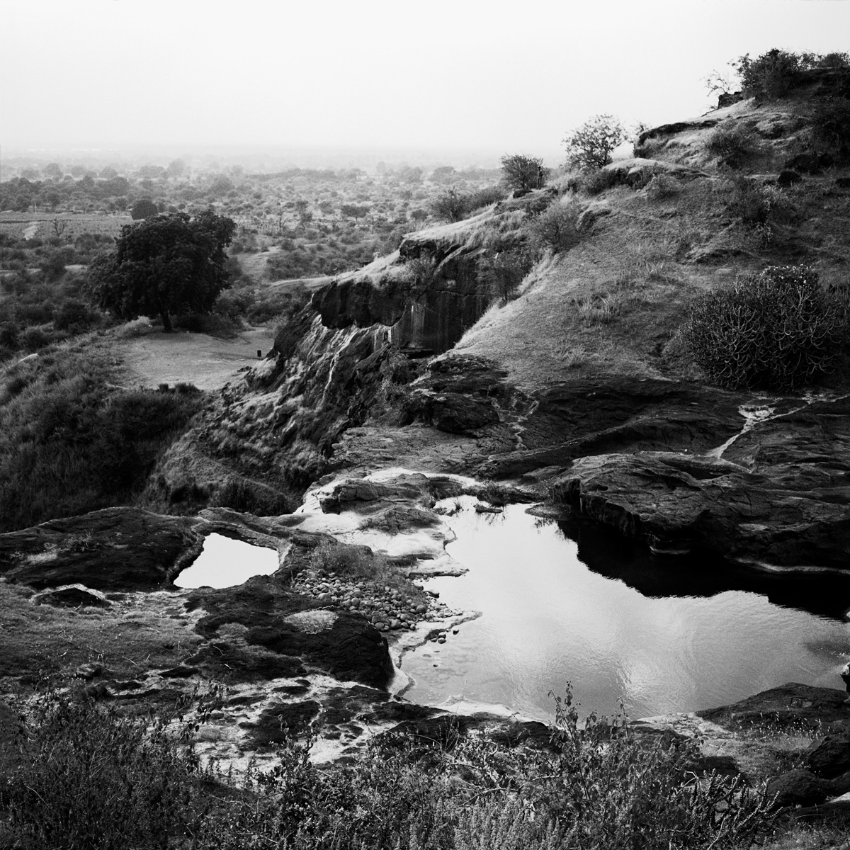 Pool above the cave temples, Ellora, Maharashtra.